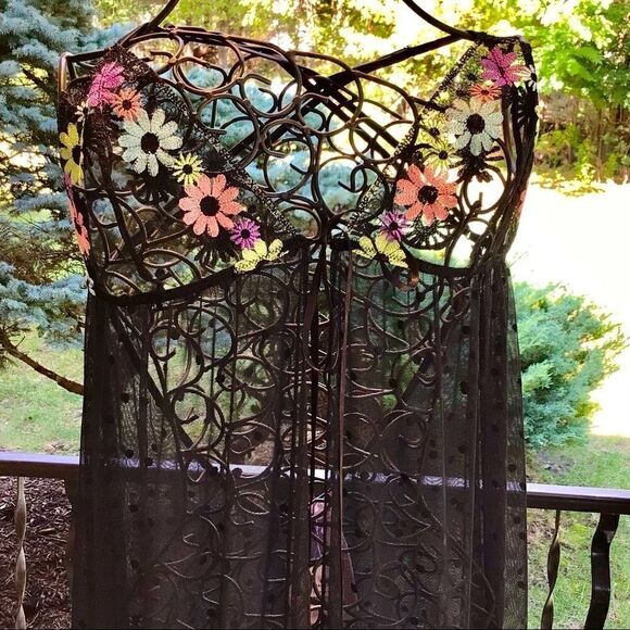 SAVAGE X FENTY (2 PC SET) SHEER BLACK ROBE (L) & BRA (32D) NWT - Picture 6 of 16